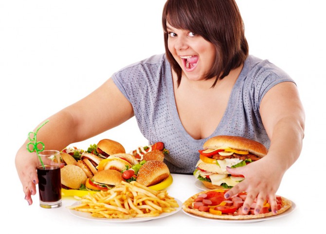 неправильное питание, избыточный вес